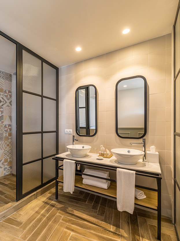 Waschbecken suite in Can Ribera Waschbecken suite room Can Ribera